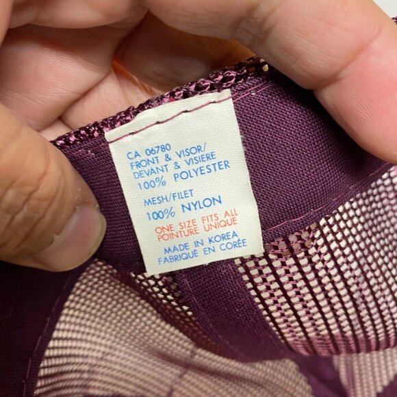 Vintage Trucker Hat Mesh Cap Snapback Burgundy Bayford - Merrifield Investment - Picture 7 of 9